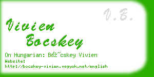 vivien bocskey business card